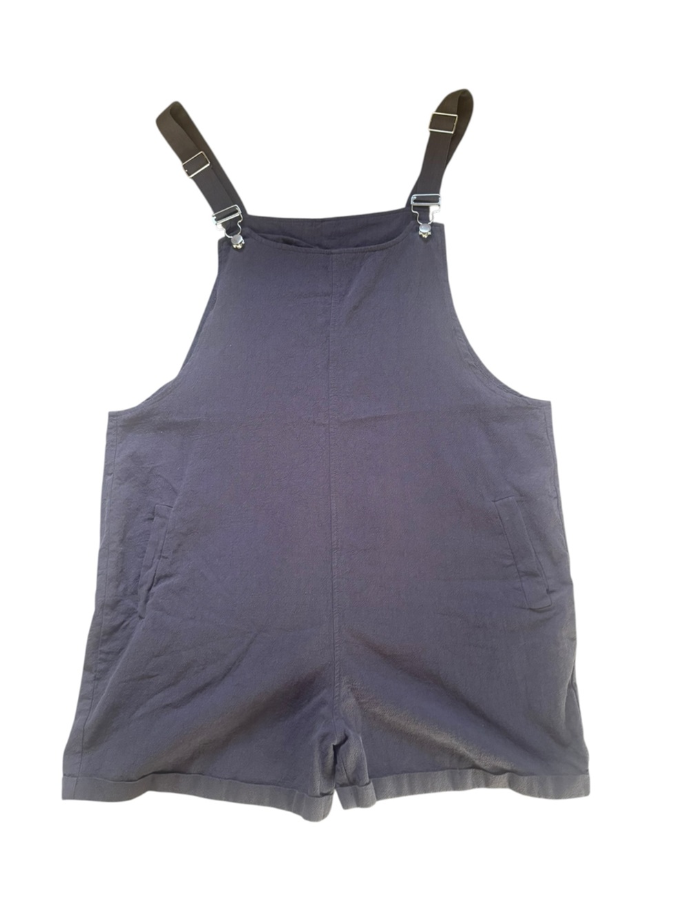Cotton Linen Blend Romper Gray Womens Size XL